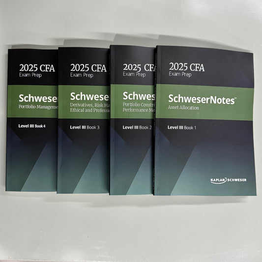 2025 CFA Level 3 SchweserNotes – Complete 4-Book Study Guide for CFA Exam Preparation