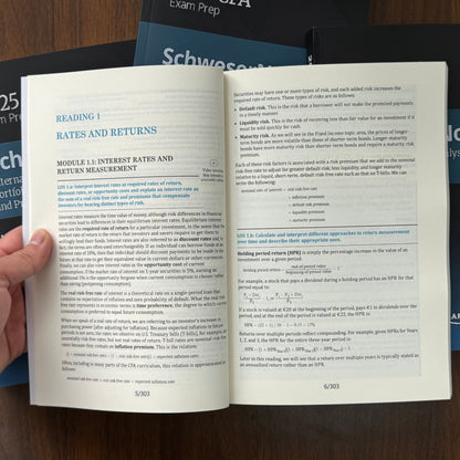 2025 CFA Level 1-3 Exam Prep | Kaplan Schweser Notes Study Guide | Full set of printed versions