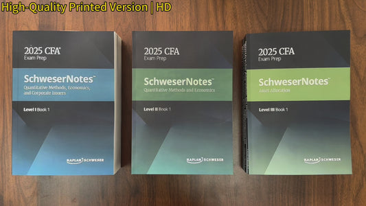 2025 CFA Level 1-3 Exam Prep | Kaplan Schweser Notes Study Guide | Full set of printed versions